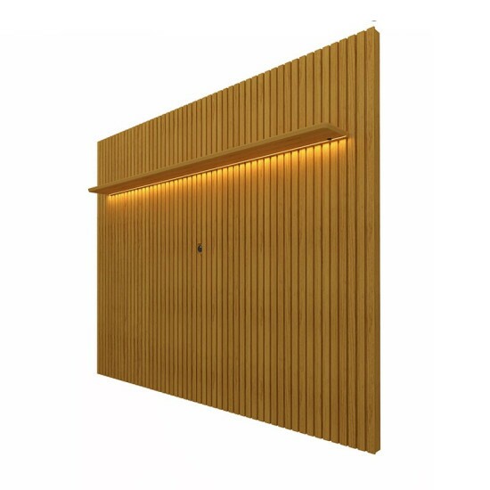 Painel Nobre Larg. 2.30m Naturale Ripado 100% MDF C/ Led para TV at� 85\\\" - Gelius