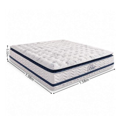 Colch�o Queen Molas Ensacadas Blue Paropas 158x198x32 cm | Suporta at� 300kg