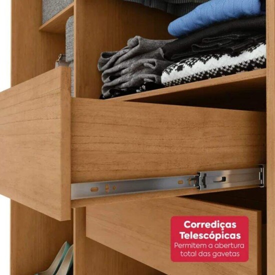 Guarda-roupa Andara Am�ndoa Clean/Off C/Espelho 8 Portas 4 Gavetas Larg. 2.36m - Lopas
