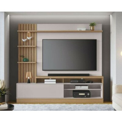 Home Macei� Larg. 2.00m Freij�/Off White para TV at� 65
