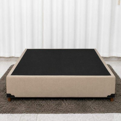 Base Box Casal Linh�o Bege Blindada 138x188x35 cm - Elitebox