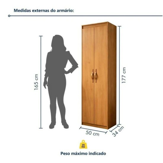 Multifuncional 0,50m Bliss Am�ndoa Clean 2 Portas - Lopas