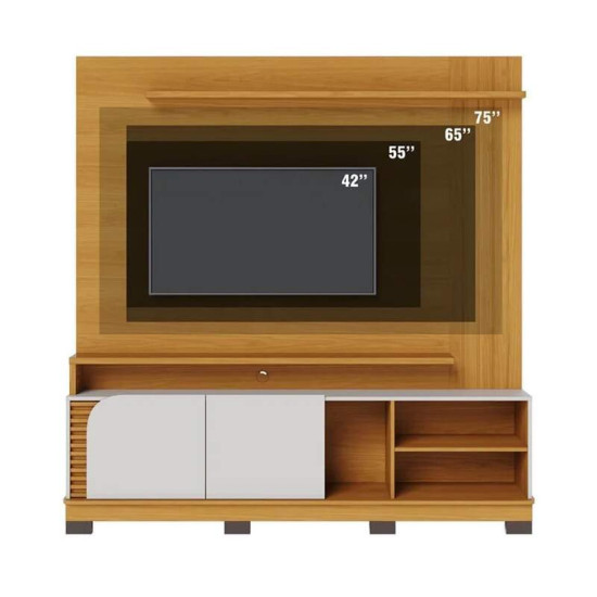 Home 1,80m Jurer� Naturale/Off para TV at� 75\\\" - Colibri