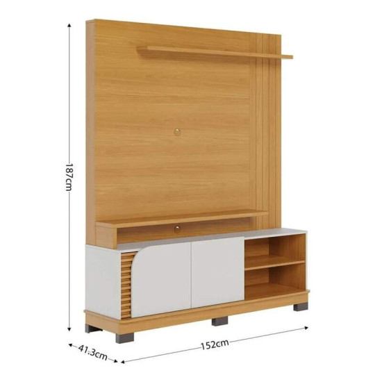 Home 1,80m Jurer� Naturale/Off para TV at� 75\\\" - Colibri