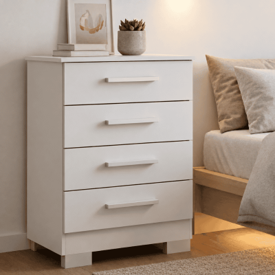 Cômoda 0,53m Carol 44 Branco 4 Gavetas - Batrol