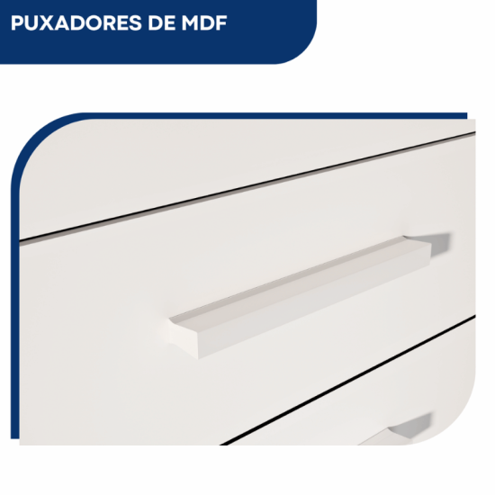 C�moda 0,53m Carol 44 Branco 4 Gavetas - Batrol