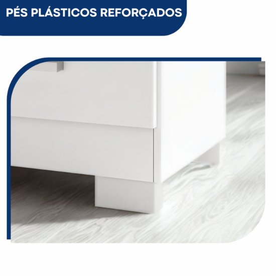 C�moda 0,53m Carol 44 Branco 4 Gavetas - Batrol