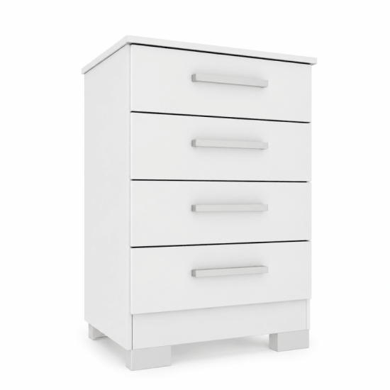 C�moda 0,53m Carol 44 Branco 4 Gavetas - Batrol
