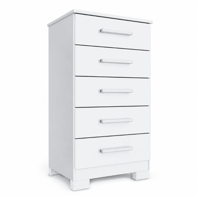 Cômoda 0,53m Carol 44 Branco 5 Gavetas - Batrol