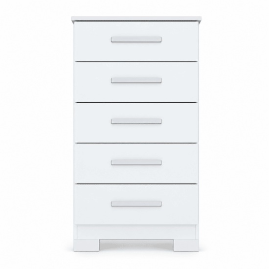 C�moda 0,53m Carol 44 Branco 5 Gavetas - Batrol