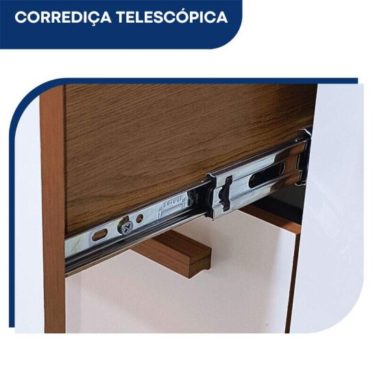 Arm�rio de Cozinha 0,89m Carol 44 Branco 5 Portas 1 Gaveta - Batrol