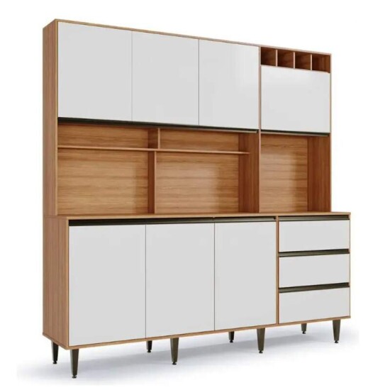 Arm�rio de Cozinha 1,93m Versatti 38 Freij�/Off 7 Portas 3 Gavetas - Batrol