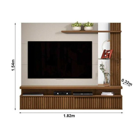 Painel Home Maragogi TV at� 60 Polegadas Freij�/Off White Linea Brasil