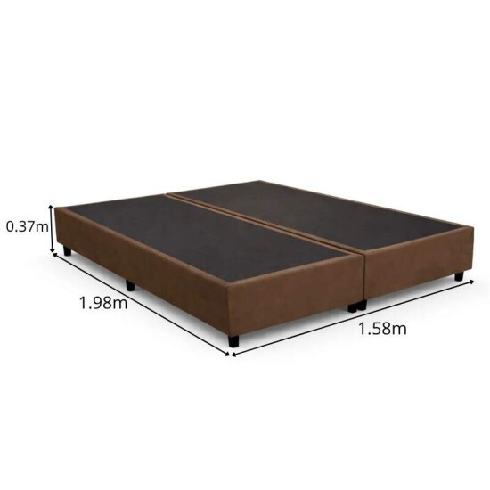 Colch�o Queen Ortop�dico Star One Anjos + Base Box Queen Sued Marrom Ortobel - 158x198x67