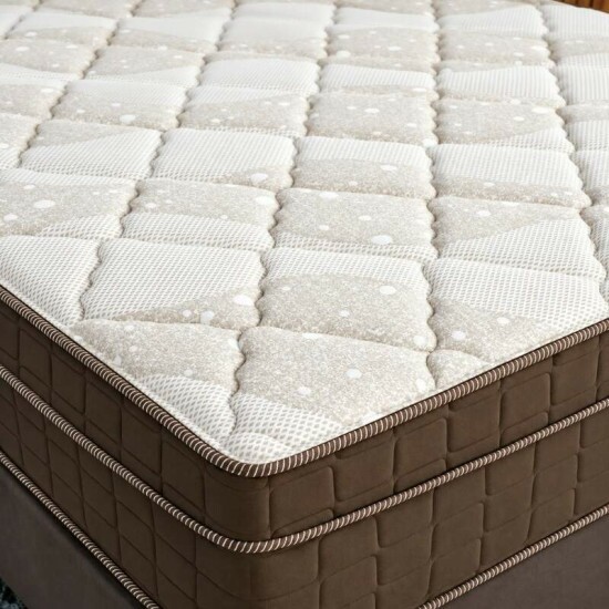 Colch�o Queen Ortop�dico Star One Anjos + Base Box Queen Sued Marrom Ortobel - 158x198x67