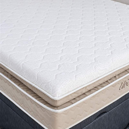 Colch�o Queen Espuma Viscoel�stica Uberaba ColchoMinas + Base Box Ba� Queen Confort Linh�o Petr�leo Blindado Issacar - 158x198x75