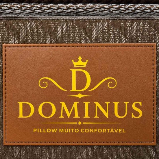 Colch�o Queen Dominus Gold Plus Paropas + Base Box Ba� Queen Confort Linh�o Palha Blindado Issacar - 158x198x77