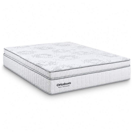 Colch�o Queen Molas Ensacadas New Freedom Ortobom 158x198x32 cm | Suporta at� 300kg