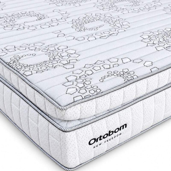 Colch�o Queen Molas Ensacadas New Freedom Ortobom 158x198x32 cm | Suporta at� 300kg