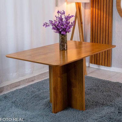 Base Mesa de Jantar Salina Tampo 120x80 Londres Cinamomo - Cel M�veis