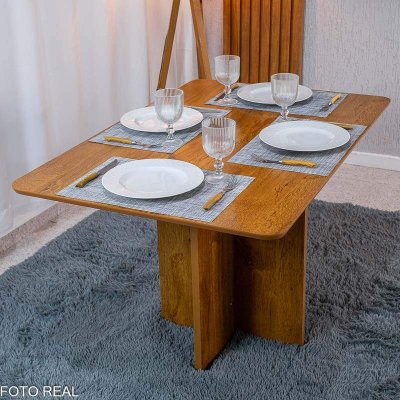 Base Mesa de Jantar Salina Tampo 120x80 Londres Cinamomo - Cel M�veis