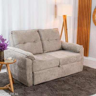 Sof� Cama Tiffany Chenile Marrom Claro 543 - 1,60m