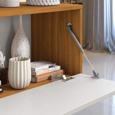 Painel NT 1115 Larg. 1.80m Off White/Freij� C/ Led para TV at� 60