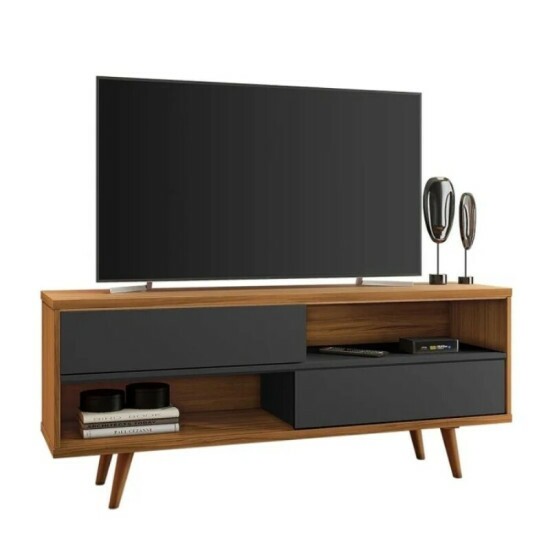 Rack Bancada NT 1180 Larg.1.35m Freij�/Preto para TV at� 55\\\" - Not�vel