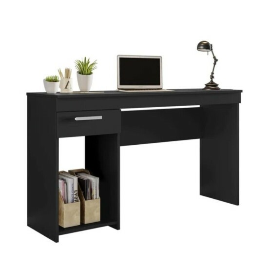 Mesa Office NT 2070 Larg. 1.08m Preto 1 Gaveta Not�vel - Oferta