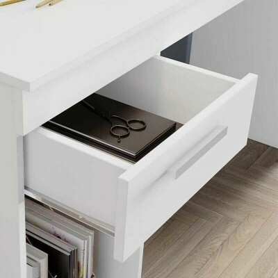 Mesa Office NT 2070 Larg. 1.08m Branco 1 Gaveta Not�vel - Oferta