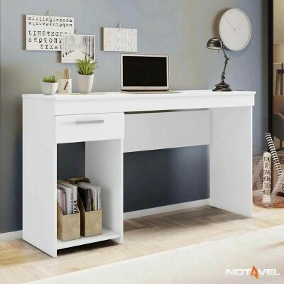 Mesa Office NT 2070 Larg. 1.08m Branco 1 Gaveta Not�vel - Oferta