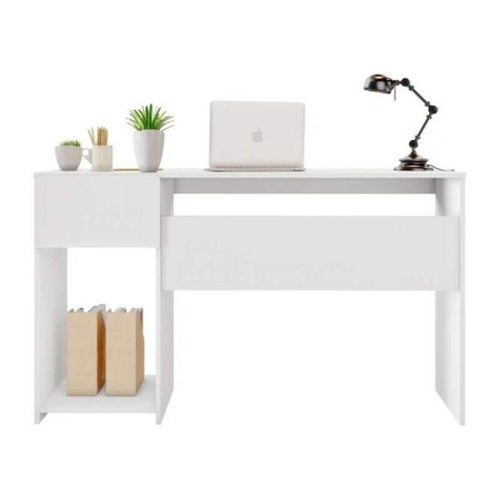 Mesa Office NT 2070 Larg. 1.08m Branco 1 Gaveta Not�vel - Oferta
