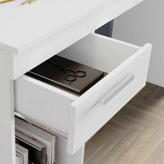 Mesa Office NT 2070 Larg. 1.08m Branco 1 Gaveta Not�vel - Oferta