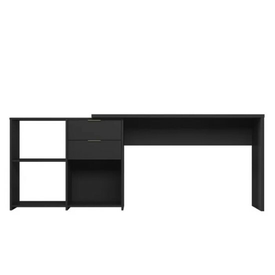 Mesa Office NT 2060 Larg. 2.00m Preto 2 Gavetas Not�vel - Oferta