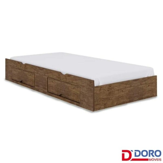 Cama Auxiliar Solteiro 2 Gavetas Yp� 93x188x33 - D Doro