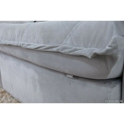 Sof Retrtil Reclinvel Califrnia 2.50m Veludo Cinza 562 - D28 Hiper