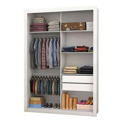 Guarda-Roupa Solteiro 2 portas Itlia Com Espelho Larg. 1.44 m Freij Carioca