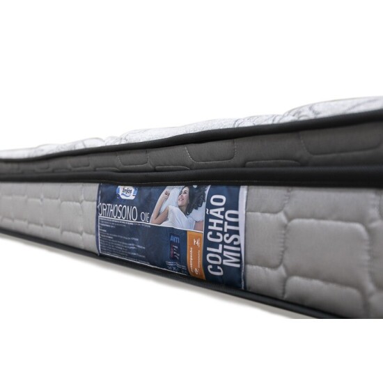 Colch�o Casal Orthosono One Espuma D33 138x188x18cm Pillow Top - Anjos | Suporta at� 280kg