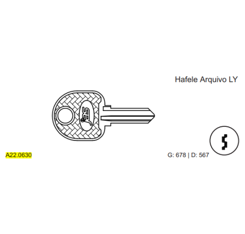 CHAVE YALE HAFELE ARQUIVO LY C678