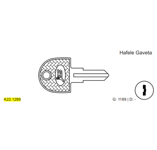CHAVE YALE - HAFELE GAVETA C1189