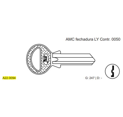 CHAVE YALE AMC FECH.LY CONTR.0050 C247