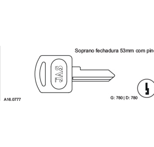 CHAVE YALE PVC SOPRANO C780