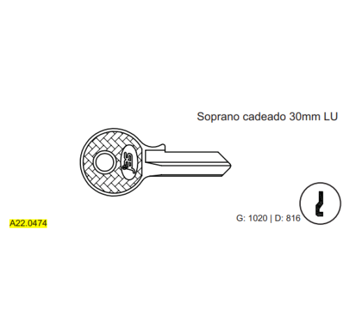 CHAVE YALE - SOPRANO LU C1020
