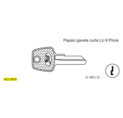 CHAVE YALE - PAPAIZ C803