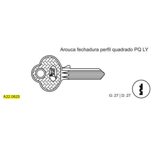 CHAVE YALE AROUCA FECH CANAL QUAD C27