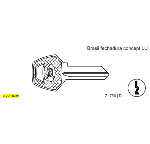 CHAVE YALE - BRASIL FECH. CONCEPT LU C766