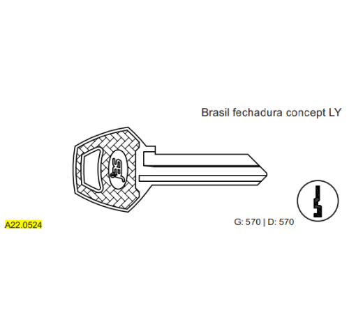 CHAVE YALE BRASIL FECH. CONSEPT LY C570
