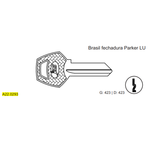 CHAVE YALE BRASIL FECH. PARKER LU C423