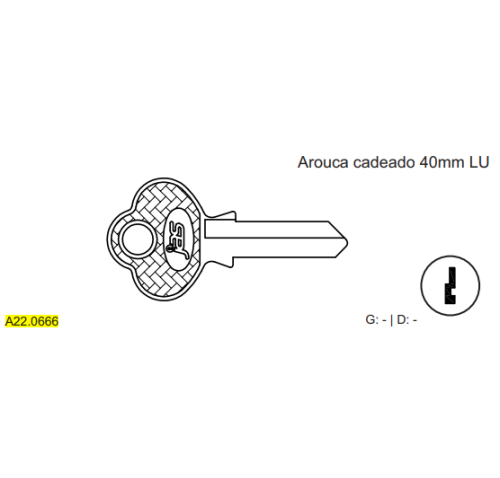 CH. YALE AROUCA CADEADO 40MM LU