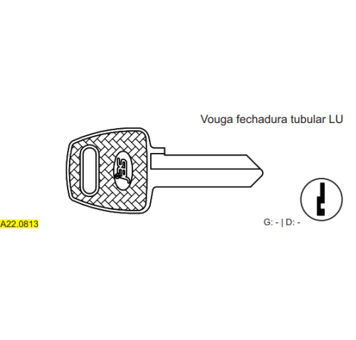 CHAVE YALE VOUGA FECHADURA TUBULAR